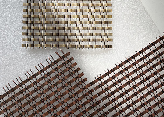 304 Decoratieve Geweven Draad Mesh For Indoor Partition van het roestvrij staal de Antieke Koper
