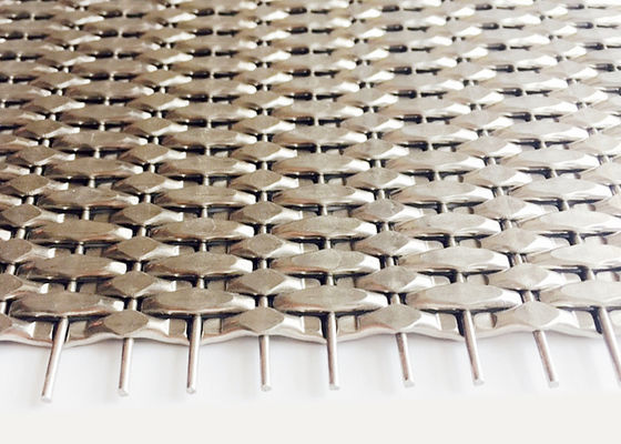 Van het de Bekledingsmetaal van SS304 SS316 Netwerk 3.5mm Dikte Decoratief Geweven Netwerk