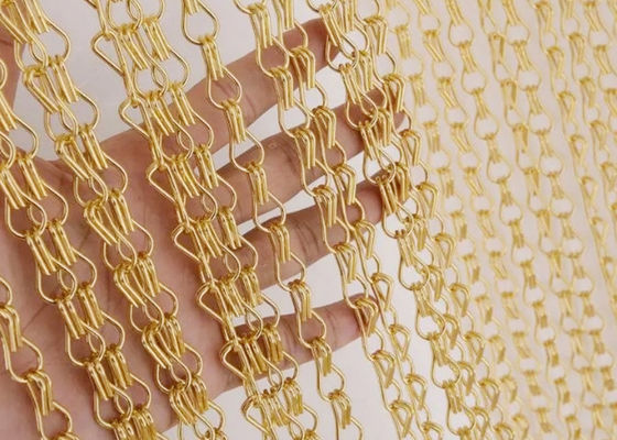 Het architecturale Geanodiseerde 1.5mm Antirust Gordijn van de de Verbindingsdeur van de Metaalketting