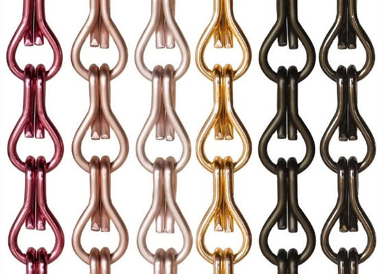 Van de de Kettingsvlieg van het rode Kleuren het Dubbele Haak Geanodiseerde Aluminium Scherm 0.035KGS/M