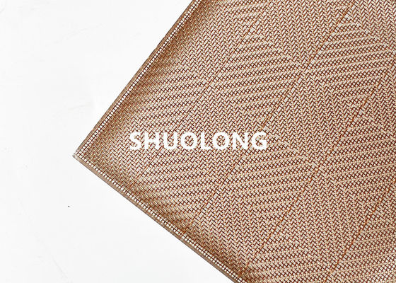 Stof van Mesh Copper Flexible Woven Metal van de brons de Glas Gelamineerde Draad voor Decoratief