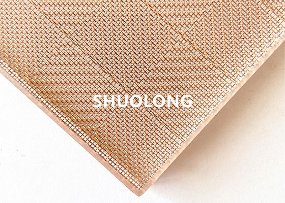 Stof van Mesh Copper Flexible Woven Metal van de brons de Glas Gelamineerde Draad voor Decoratief
