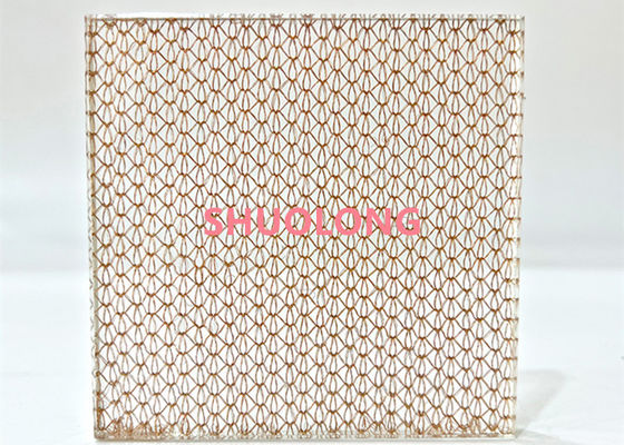 Bronsglas Gelamineerde Draad Mesh Copper Weave Metal Fabric voor het Binnenlandse Ontwerpen