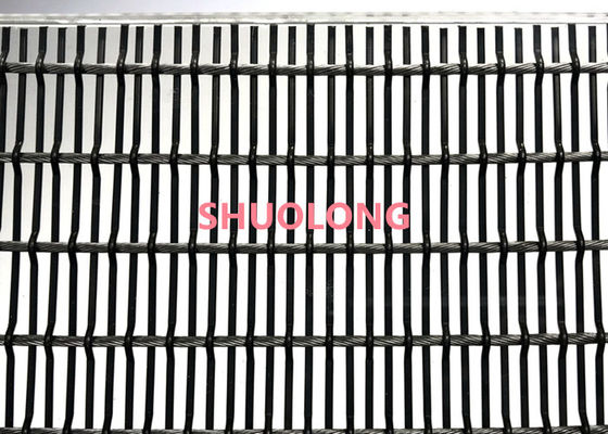 Zwarte Kleurenglas Gelamineerde Draad Mesh Flexible For Partition