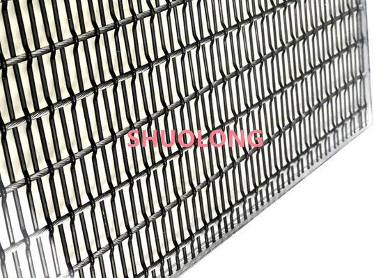Zwarte Kleurenglas Gelamineerde Draad Mesh Flexible For Partition