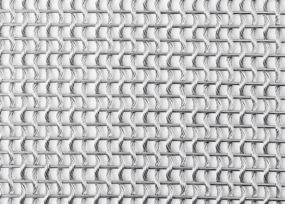 Duidelijk Weefsel Architecturaal Flexibel Metaal Mesh Fabric SS304 voor Kolomdekking