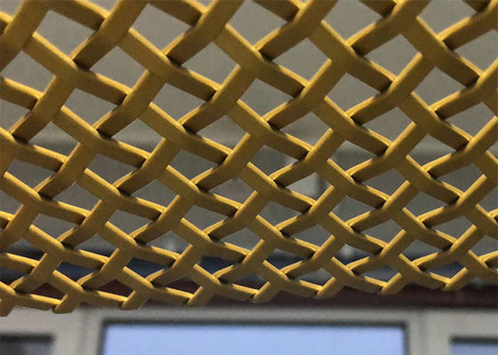 Gouden Kleuren Architecturaal Metaal Mesh Stainless Steel 0.5m2.0m Breedte