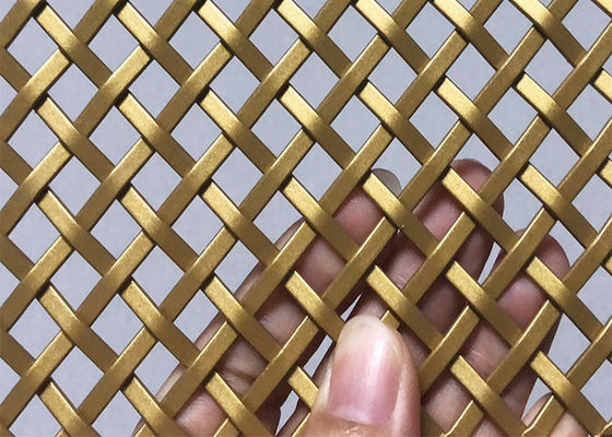 Gouden Kleuren Architecturaal Metaal Mesh Stainless Steel 0.5m2.0m Breedte