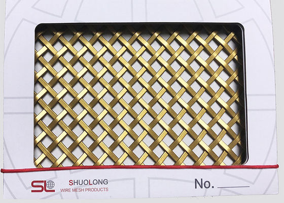 Gouden Kleuren Architecturaal Metaal Mesh Stainless Steel 0.5m2.0m Breedte