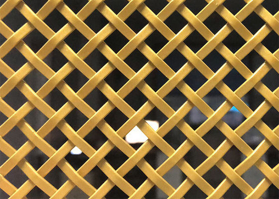 Gouden Kleuren Architecturaal Metaal Mesh Stainless Steel 0.5m2.0m Breedte