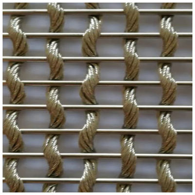 Anodiserend Keperstof Weefsel Geweven Mesh Panels Fire Resistance