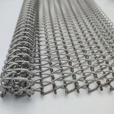 Interlocked Spiral Wire Mesh Grootte 2mm-20mm Customized Kleur roestvrij staal