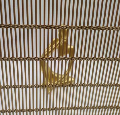 Decoratieve weefdraad Flexibel metaal mesh stof poedercoating voor gordijnen