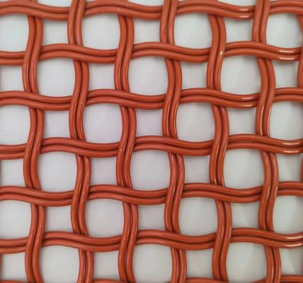 Oranje 5 mm architecturaal roestvrij staal draadnet Breedte 0,6m-2,4m