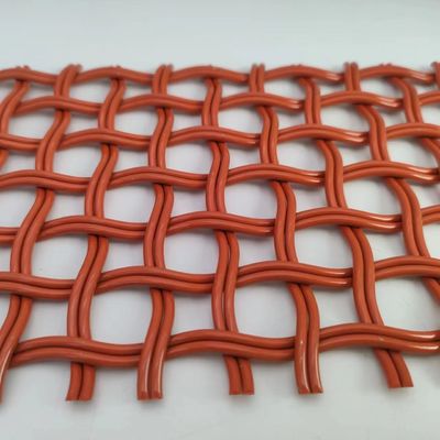 Oranje 5 mm architecturaal roestvrij staal draadnet Breedte 0,6m-2,4m