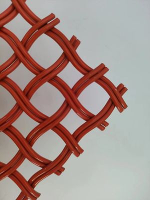 Oranje 5 mm architecturaal roestvrij staal draadnet Breedte 0,6m-2,4m