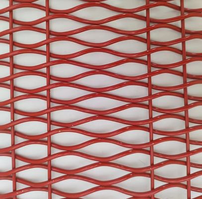 ISO9001 Architectonisch metalen weefgetouw rood decoratief voor kamerverdelers
