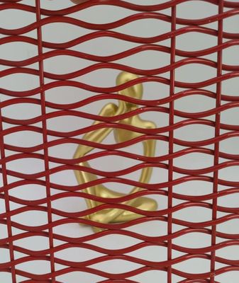 ISO9001 Architectonisch metalen weefgetouw rood decoratief voor kamerverdelers