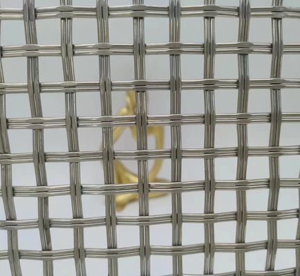 Zilver 1,2 mm architectonisch geweven gaas Superior Security Fencing Solution