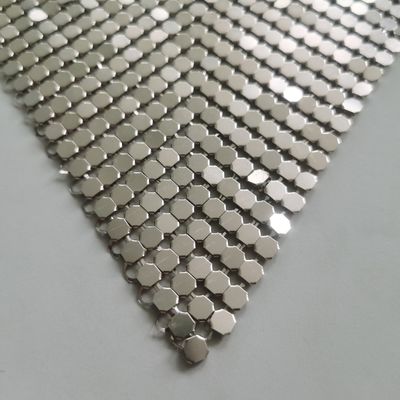 Zilveren gordijn metalen gaas stof metalen gaas gordijnen voor interieurontwerp