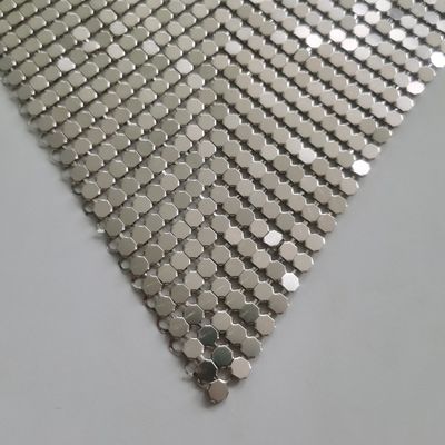 Zilveren gordijn metalen gaas stof metalen gaas gordijnen voor interieurontwerp