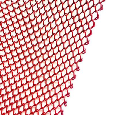Roestvrij staal decoratieve ketting ring mesh gordijn scherm gebouw buitenmuur