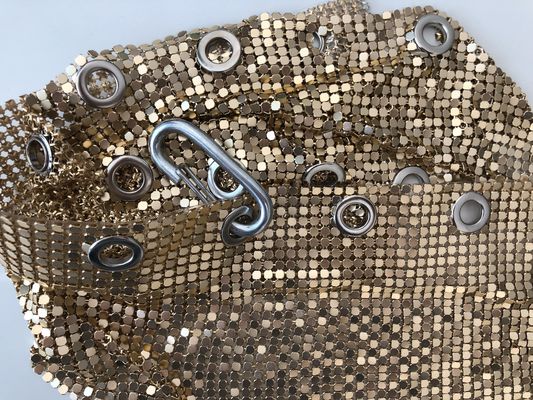 Metalen draad met kettingvergrendeling Zilveren sequins SGS Stofmateriaal Gewoon geweven