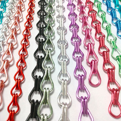 Aluminium Hook Chain Home Decoration Pest Control Custom Hotel Partition Aluminium Hook Bead Curtain Producenten Groothandel