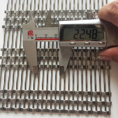 0.8mm 2.0mm Draaddiameter Roestvrij staal Architectonisch gaas Gemakkelijk te installeren