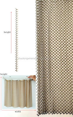 METAL COIL MESH DESIGN voor interieurdecoratie en ruimteontwerp