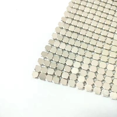 Flexibel Aluminium Metalen Sequin Mesh Metalen Stof Keten Postgordijn Stof