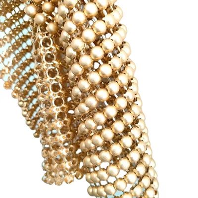 Gordijnen Stof Glanzend Metalen Decoratief Mesh Kleurrijk Zachte Zilver Luxe Aluminium Flexibel Metalen Mesh