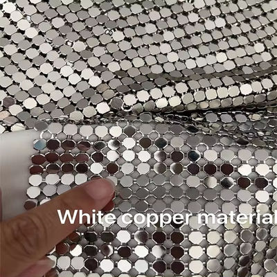 Aluminiumlegering Schimmer Metalen Sequin Keten Link Stof Voor Gordijn Metalen Mesh Stof