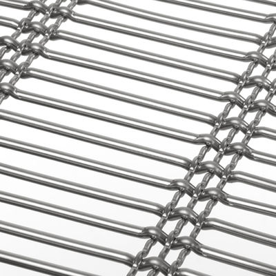 30m kabel architectonisch roestvrij staal geweven gaas voor gevel balkon en scheidingswand Imitatie bamboe weven