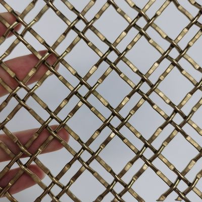 Architectonisch gekrimpt geweven draadnet Metalen draadnet als leuning kan worden gebruikt als binnen- en buitenveiligheid