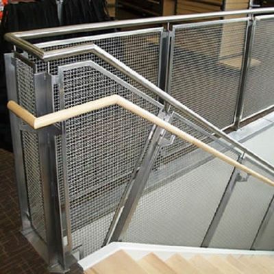 Architectonisch gekrimpt geweven draadnet Metalen draadnet als leuning kan worden gebruikt als binnen- en buitenveiligheid