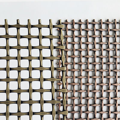 Roestvrij staal architectonisch geweven gaasstof anti messing kleur voor aangepaste gevels