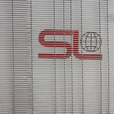 Roestvrijstalen mazen gelamineerd glas Moderne ruimtes Decoratieve afschermingen Wanden Plafond Accenten ISO Custom Cutting