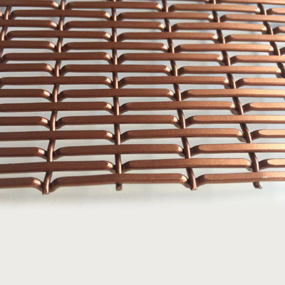 Rode koperkleur Aluminium draadnet Diameter 1,5 mm/2 mm Muurpanelen Voor binnenruimte verdeling