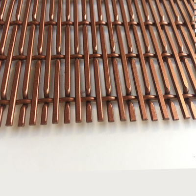 Rode koperkleur Aluminium draadnet Diameter 1,5 mm/2 mm Muurpanelen Voor binnenruimte verdeling