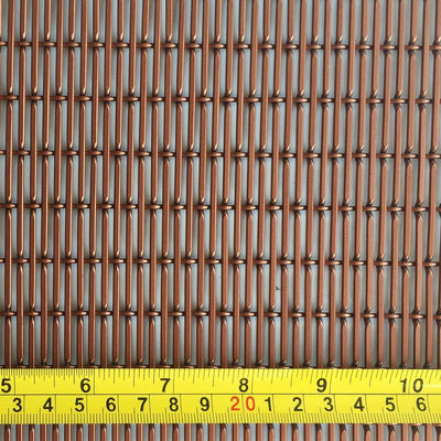 Rode koperkleur Aluminium draadnet Diameter 1,5 mm/2 mm Muurpanelen Voor binnenruimte verdeling