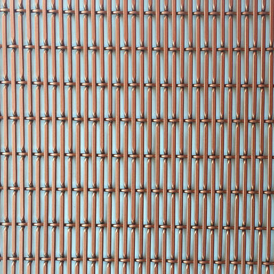 Rode koperkleur Aluminium draadnet Diameter 1,5 mm/2 mm Muurpanelen Voor binnenruimte verdeling