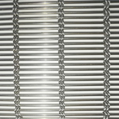 Decoratief 3D-geweven metalen gaas van roestvrij staal voor artistiek plafondontwerp Industriële esthetiek