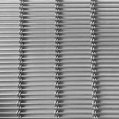 Decoratief 3D-geweven metalen gaas van roestvrij staal voor artistiek plafondontwerp Industriële esthetiek