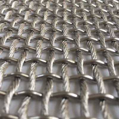 Plain Weave roestvrij staal architectonisch gaas 30m lengte aangepaste draad voor gevel