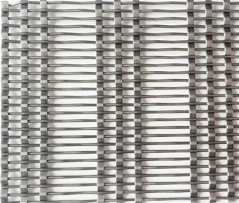 Niet-ontvlambare architectonische roestvrijstalen metalen gaasdraadpanelen voor openluchtparkeergevels en geventileerde muren