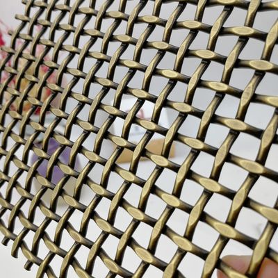 ISO9001 gecertificeerd decoratief geweven gaas Gemakkelijk schoon te maken ontwerp 10 mm platte steek