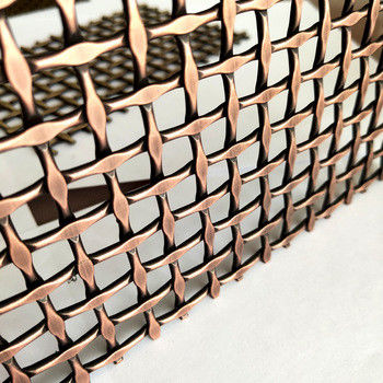 Vlakke Steek 10mm Decoratief Geweven Draadgaas Met Vlakke Diameter Van 1,5×3,5mm En Gewicht Van 8,6 kg/m2