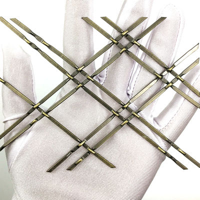 Vlakke Steek 10mm Decoratief Geweven Draadgaas Met Vlakke Diameter Van 1,5×3,5mm En Gewicht Van 8,6 kg/m2