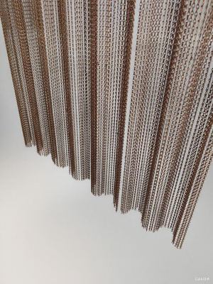 De decoratieve Natuurlijke Kleur van Chainmail Ring Mesh Curtain Screen Building Facades